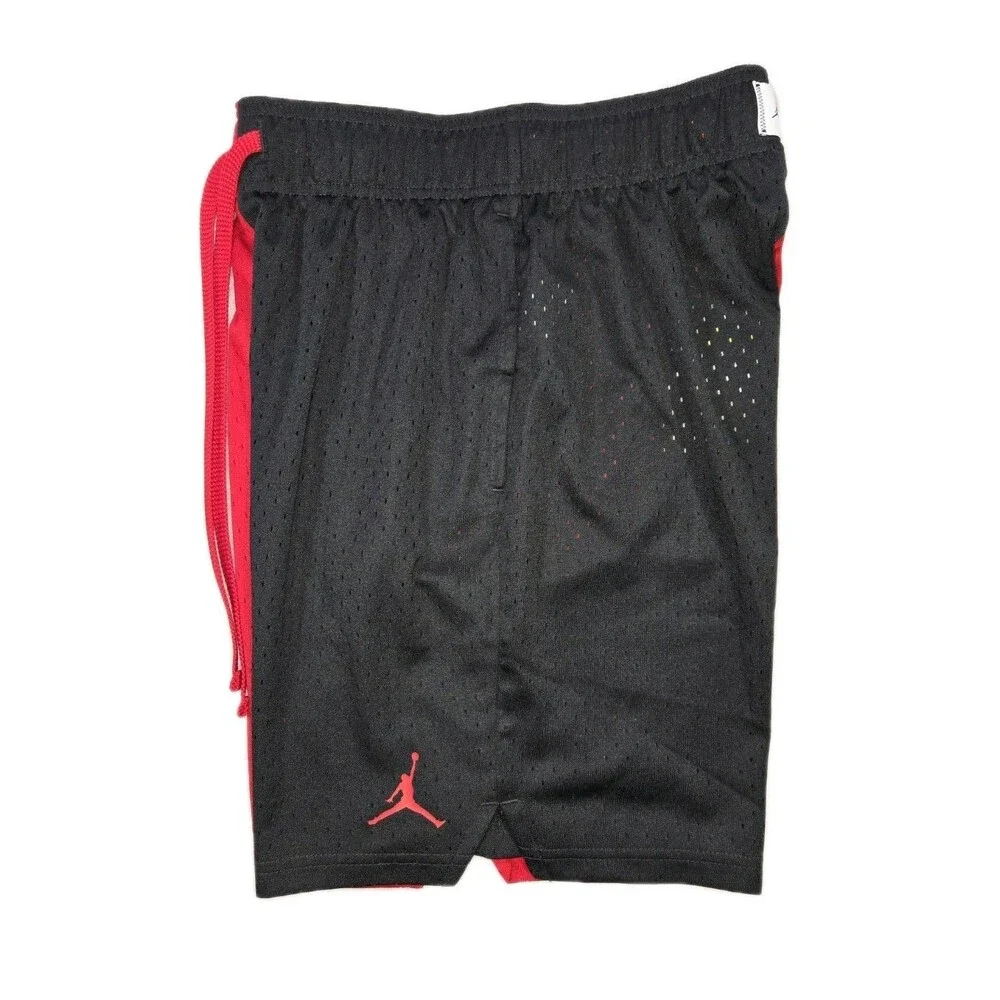 Mens Air Jordan DriFit Mesh Breakfast Club Basketball Shorts Red Black Small